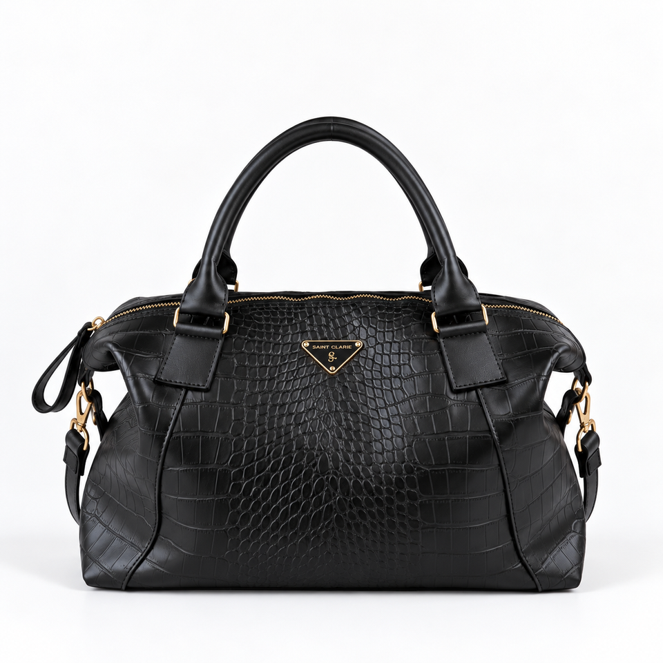 Bolsa Saint Clarie Grande de Couro Croco