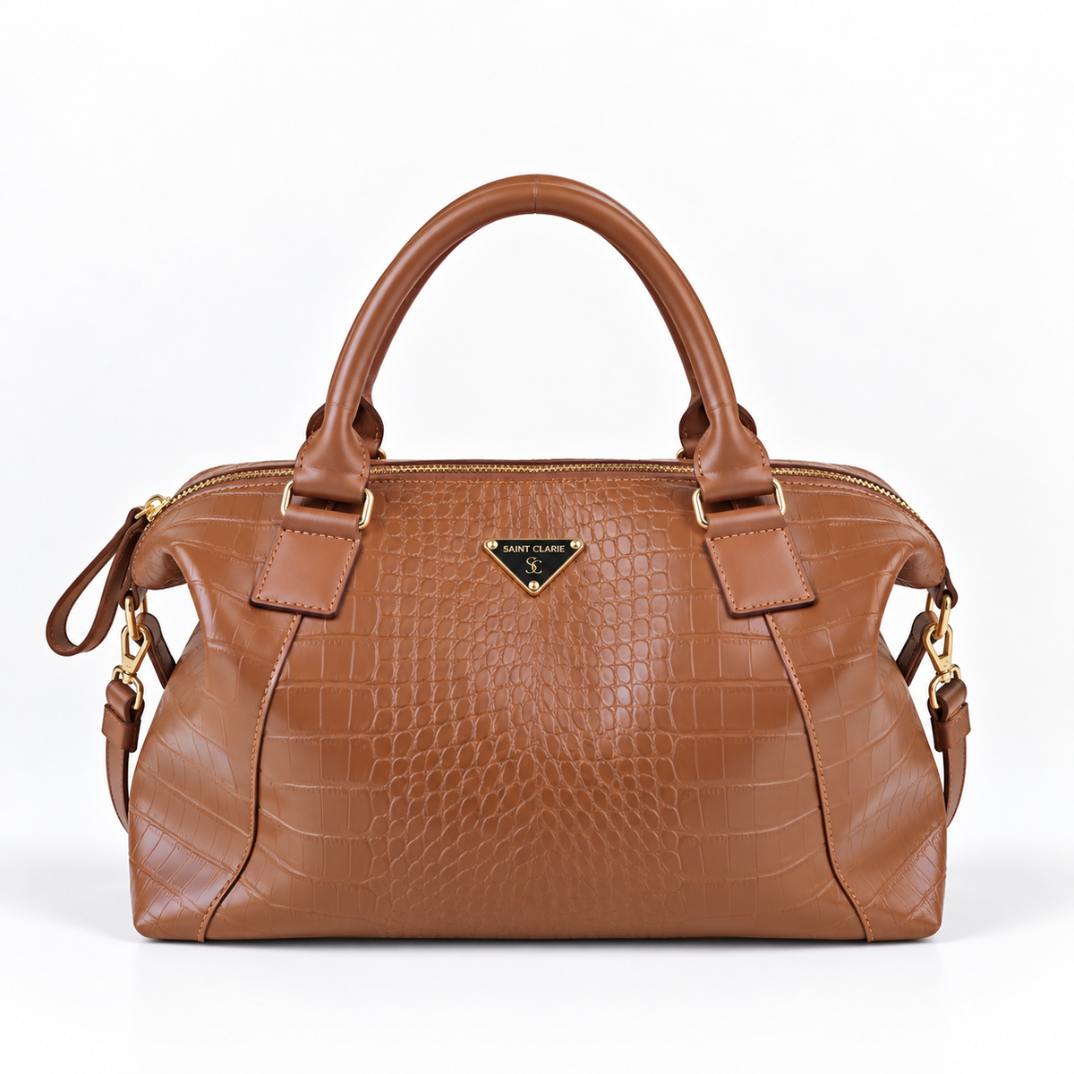 Bolsa Saint Clarie Grande de Couro Croco