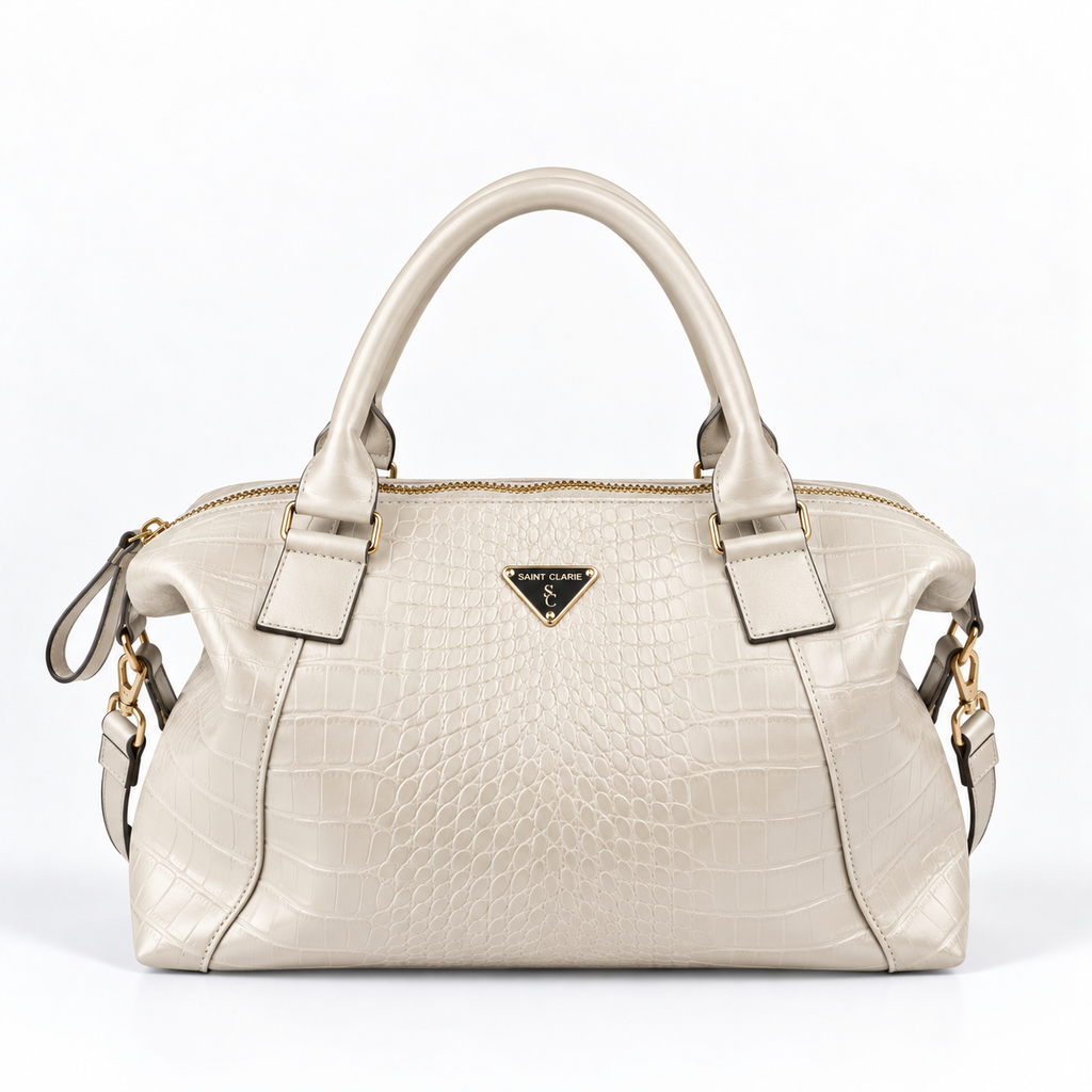Bolsa Saint Clarie Grande de Couro Croco