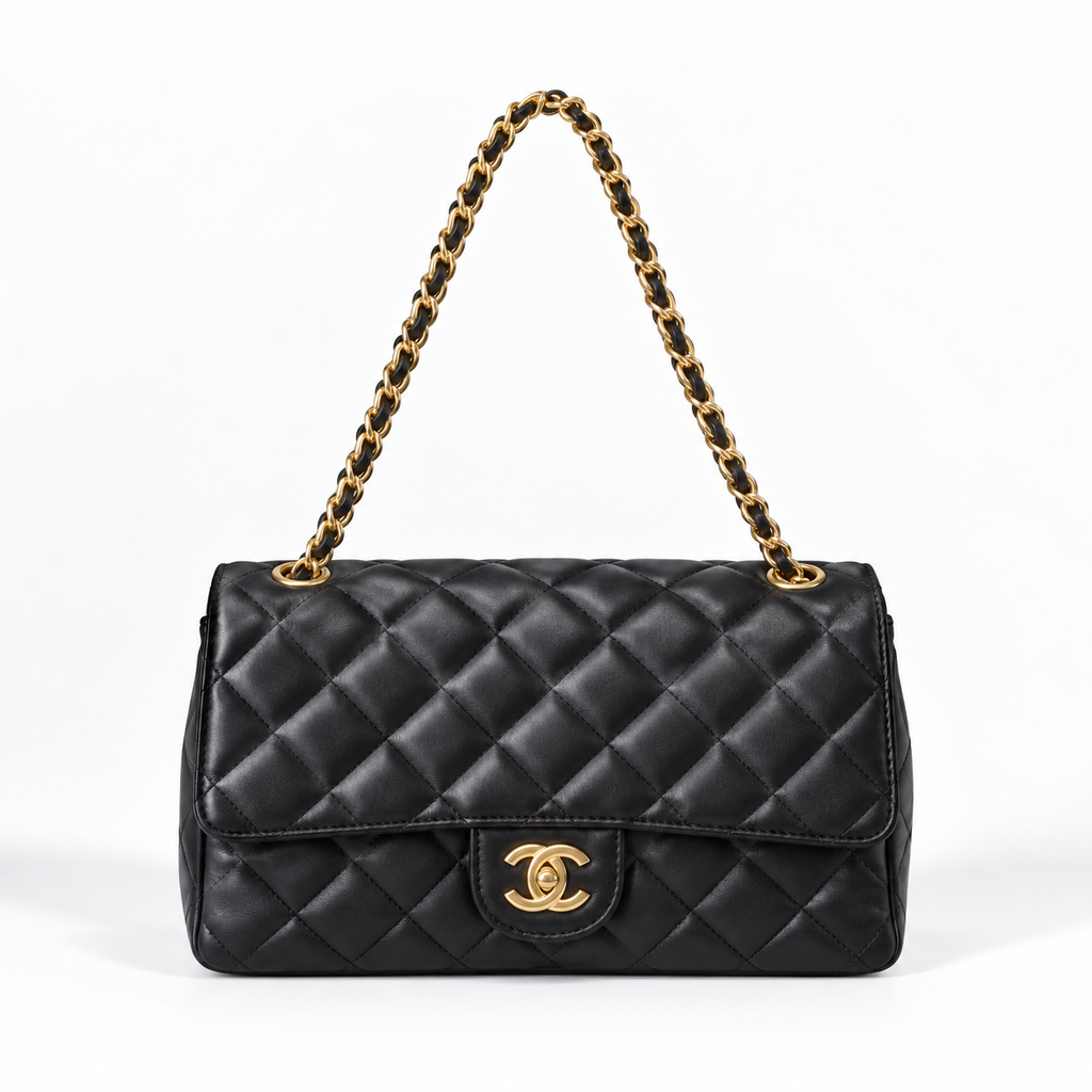 Bolsa Chanel Clássica Média de Couro
