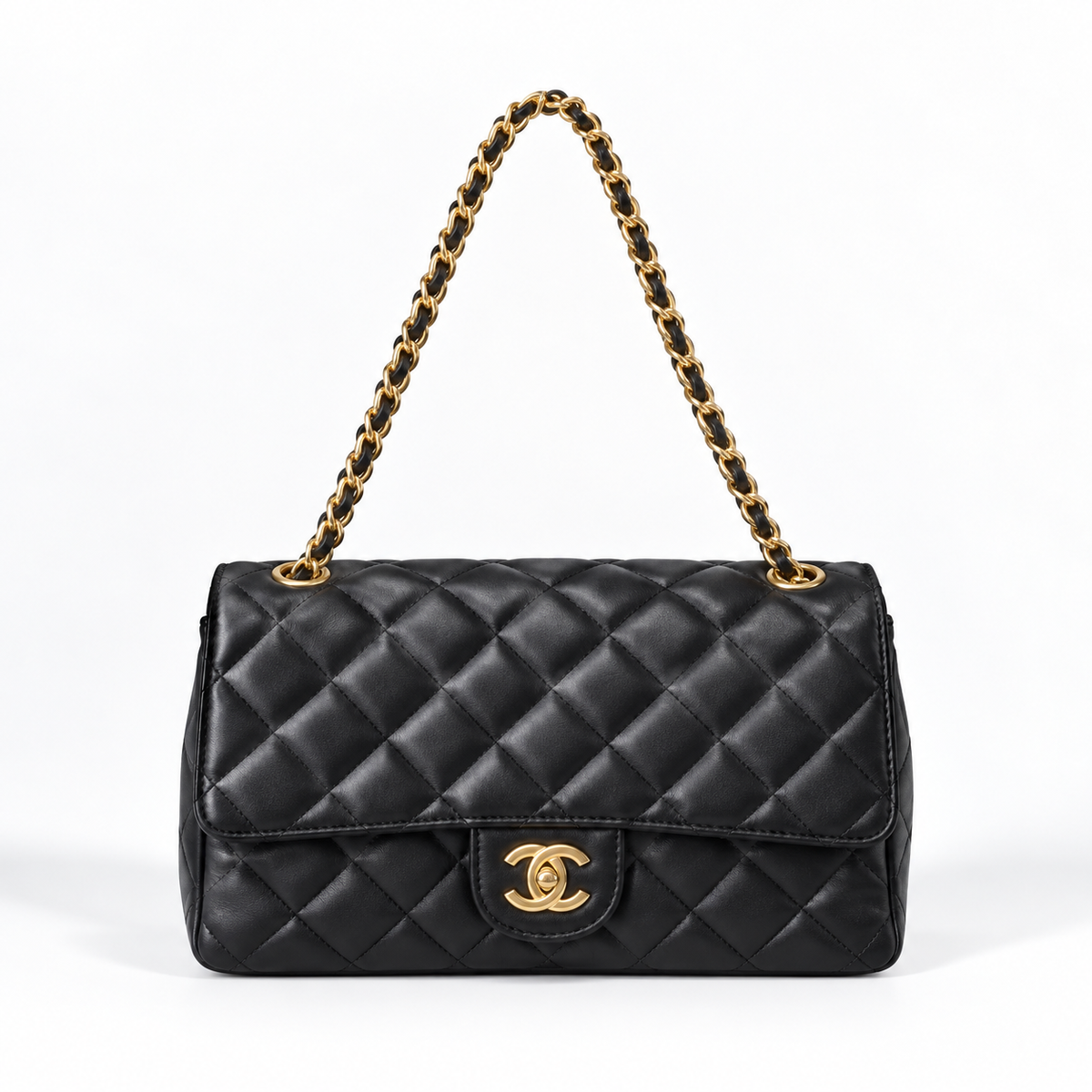 Bolsa Chanel Clássica Média de Couro
