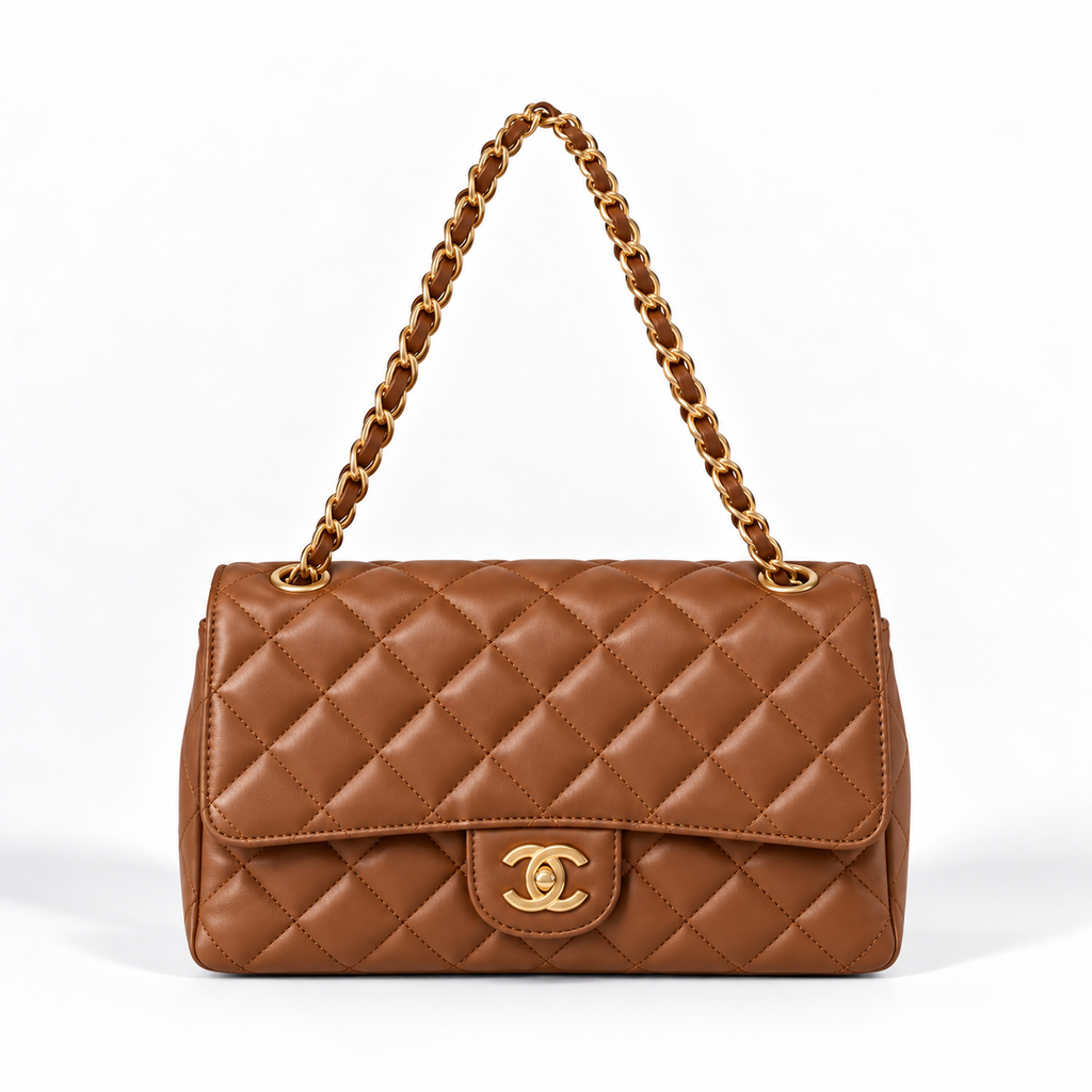 Bolsa Chanel Clássica Média de Couro