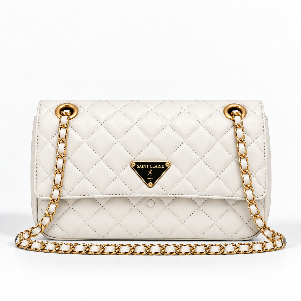 Bolsa Saint Clarie Margot Classic Média de Couro