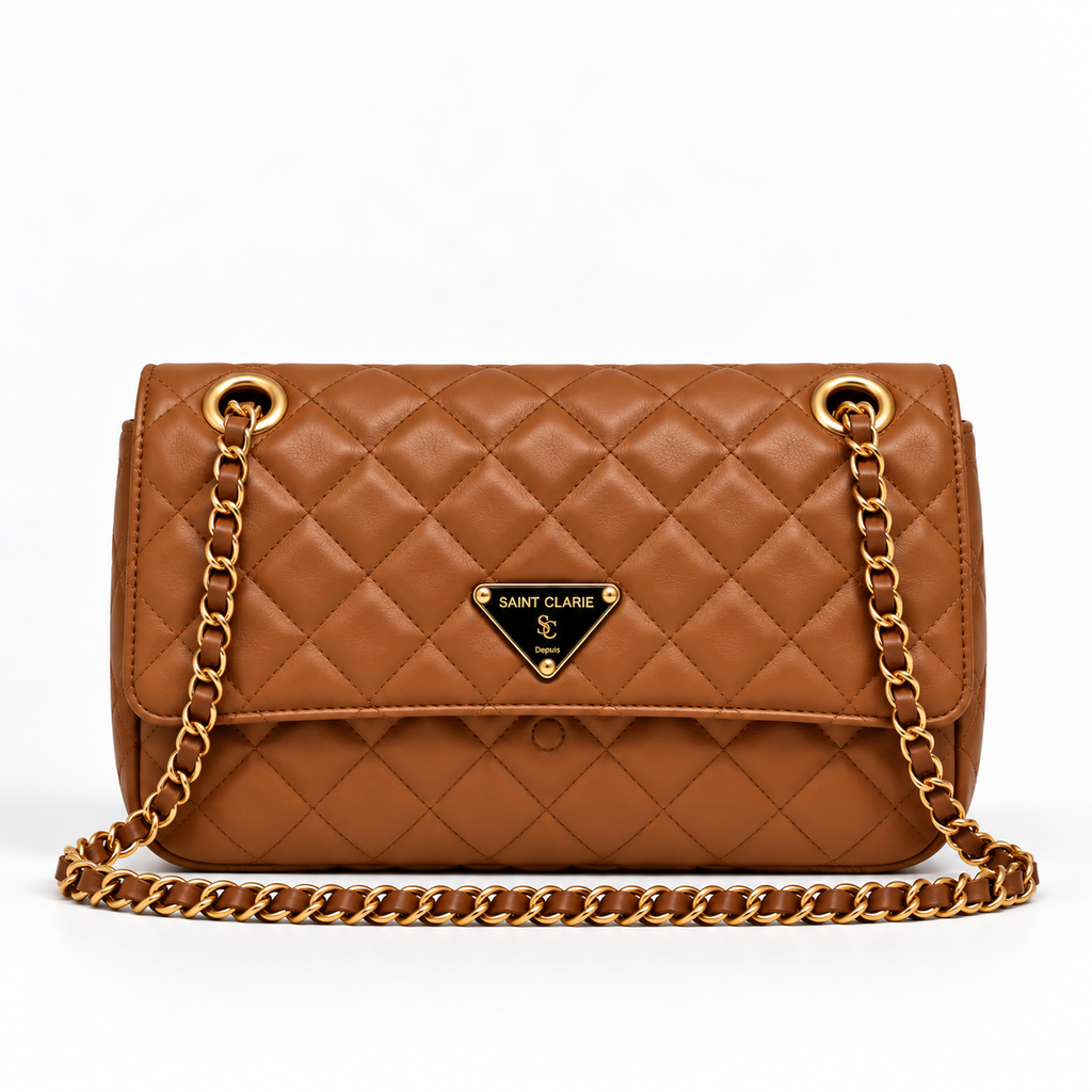 Bolsa Saint Clarie Margot Classic Média de Couro