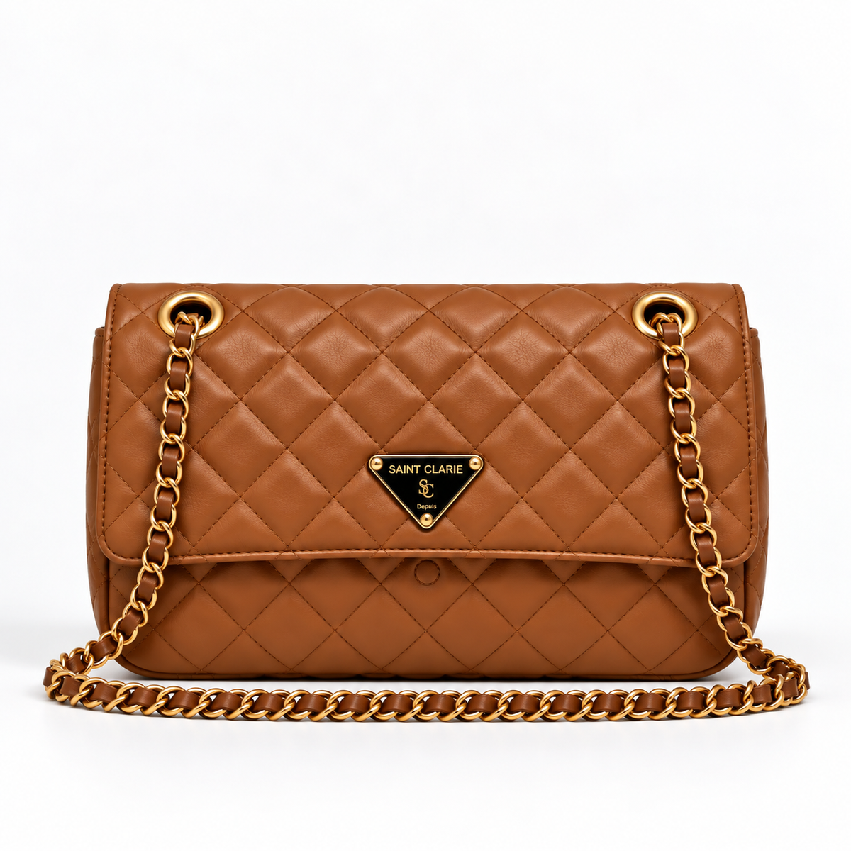 Bolsa Saint Clarie Margot Classic Média de Couro