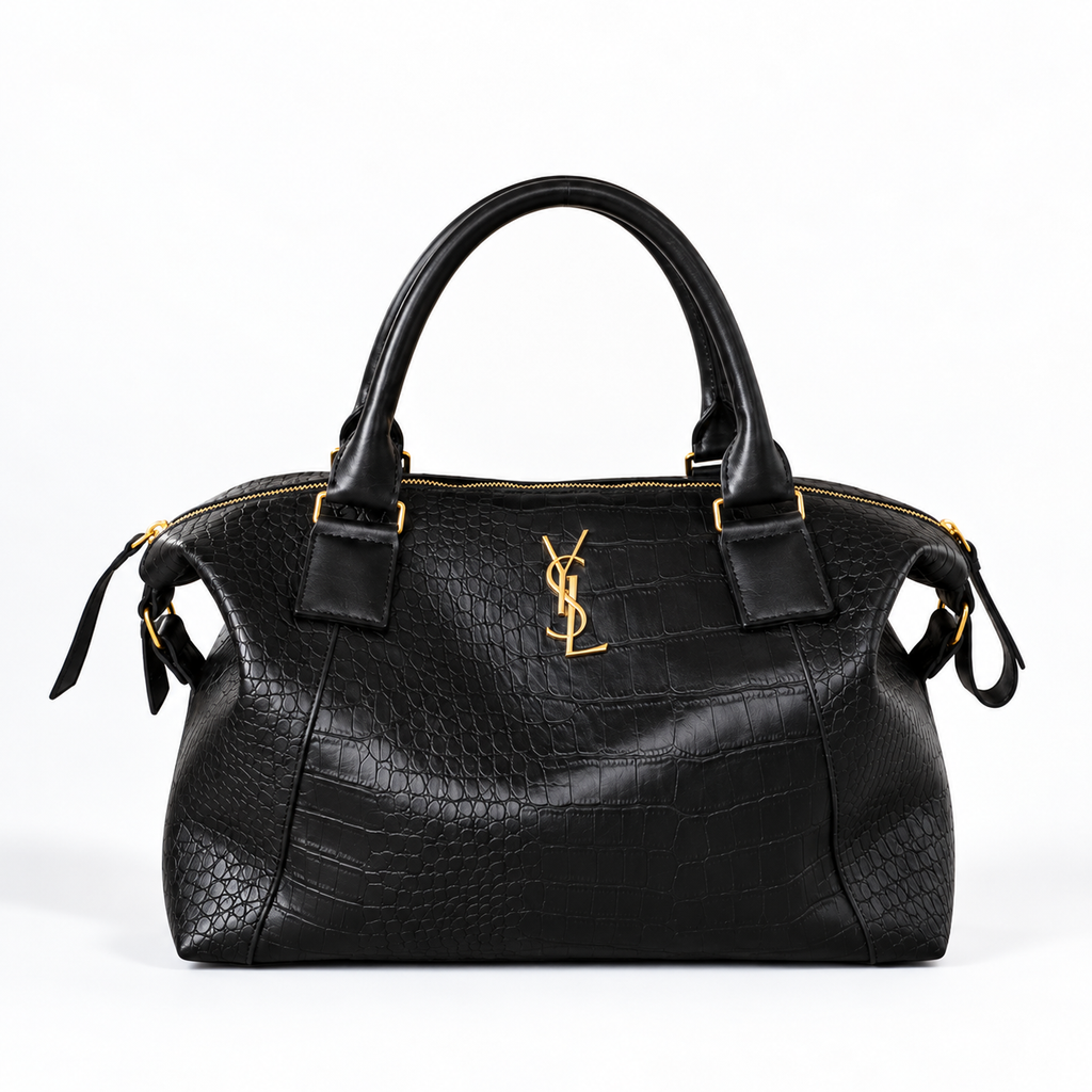 Bolsa Yves Saint Laurent de Couro Croco