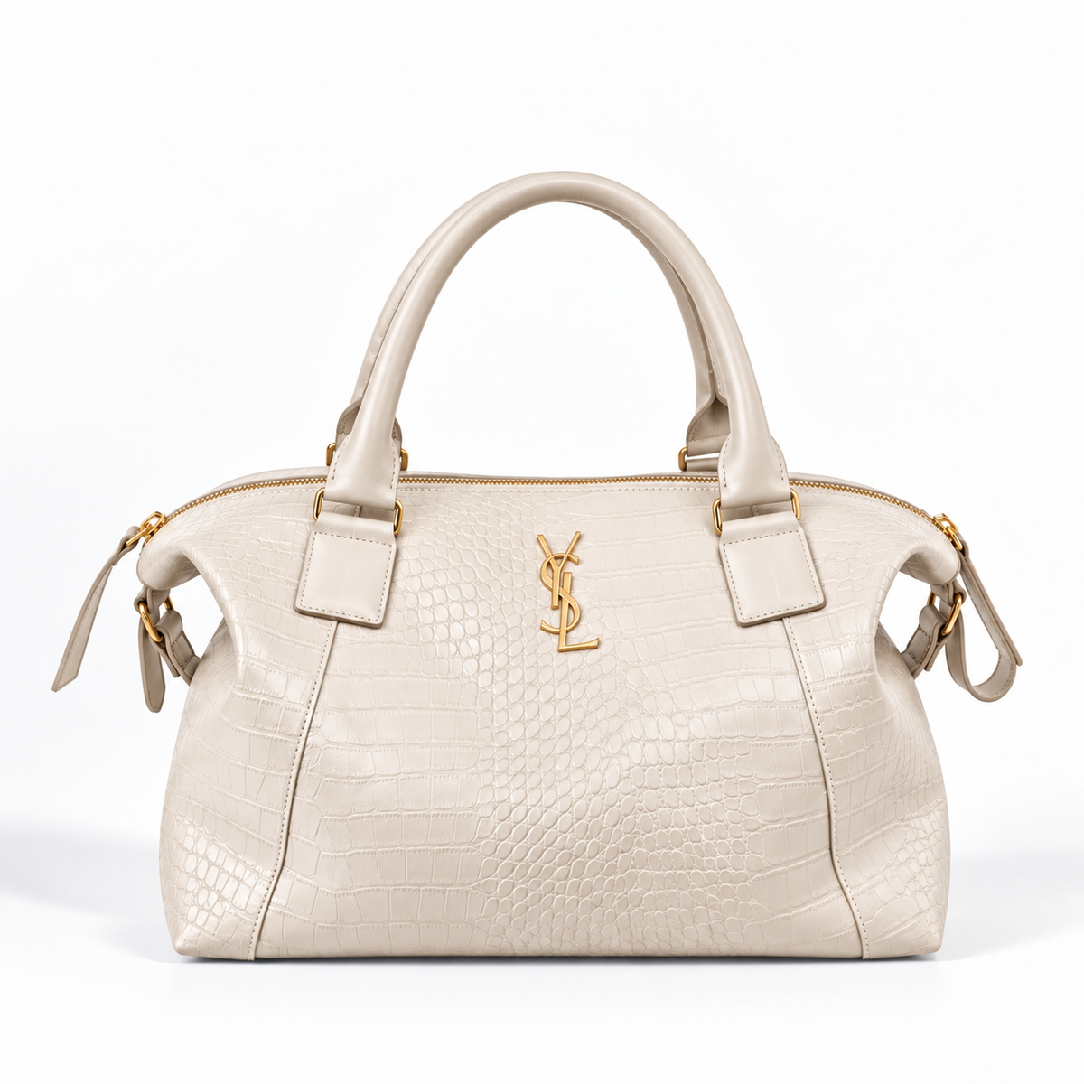 Bolsa Yves Saint Laurent de Couro Croco